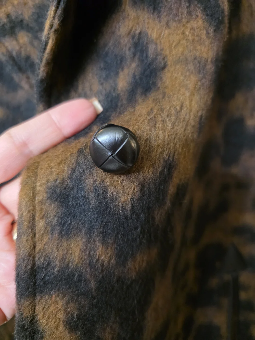 Michael Kors Brown and Black Leopard Print Trench Coat